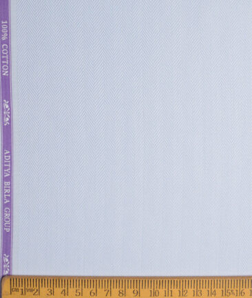 Soktas 2 Ply 100's Giza Cotton Striped Shirting Fabric (Sky Blue)