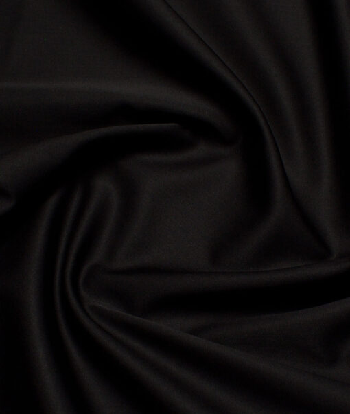 Soktas 2 Ply 120's Giza Cotton Solids Shirting Fabric (Black)