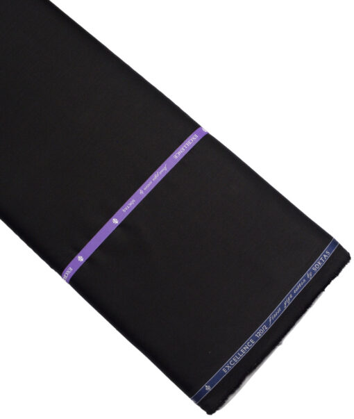 Soktas 2 Ply 120's Giza Cotton Solids Shirting Fabric (Black)