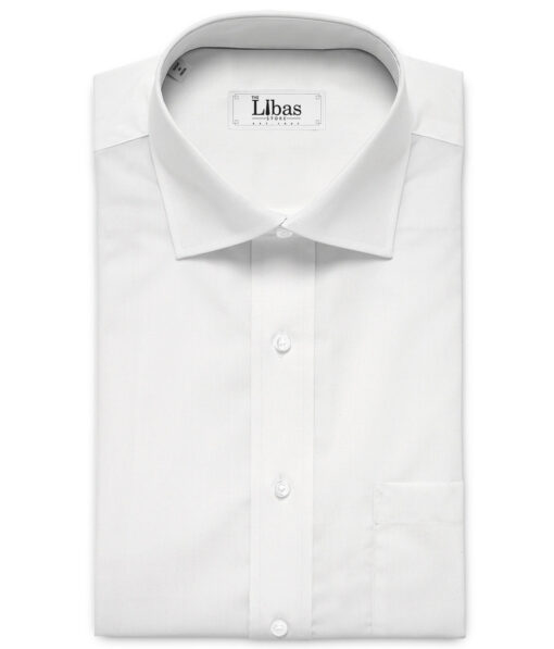 Soktas 2 Ply 120's Giza Cotton Solids Shirting Fabric (White)