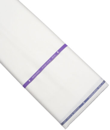 Soktas 2 Ply 120's Giza Cotton Solids Shirting Fabric (White)