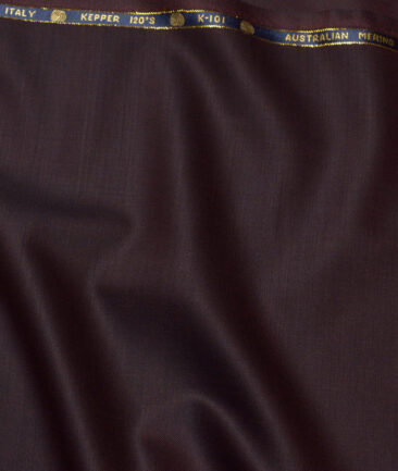 Vercelli Italy Super 120's Solids 70% Merino Wool Suiting Fabric (Dark Wine)
