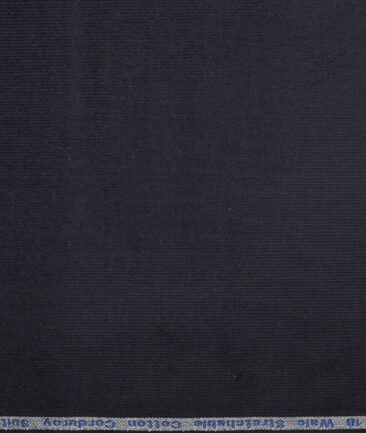 Arvind Tresca  Corduroy Cotton 18 Wales Stretchable Suiting Fabric (Dark Grey)