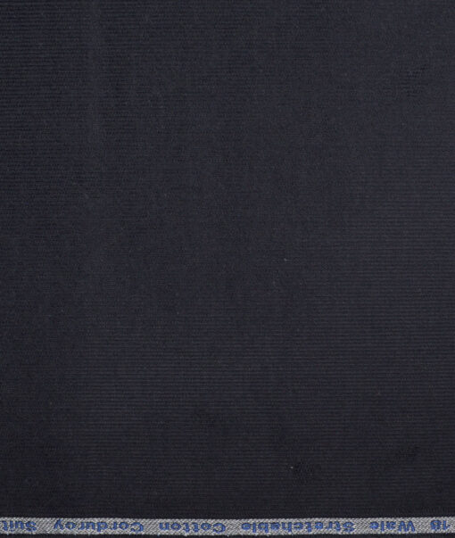 Arvind Tresca  Corduroy Cotton 18 Wales Stretchable Suiting Fabric (Dark Grey)