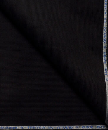 Arvind Tresca  Corduroy Cotton 18 Wales Stretchable Suiting Fabric (Black)