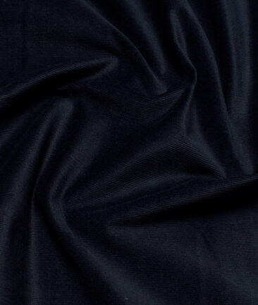 Arvind Tresca  Corduroy Cotton 26 Wales Stretchable Suiting Fabric (Dark Blue)