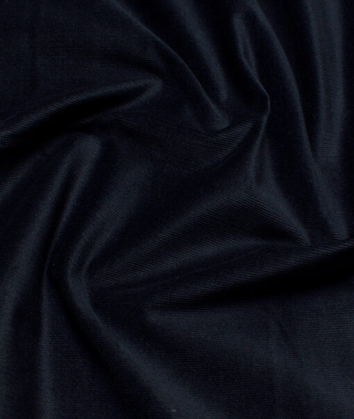 Arvind Tresca  Corduroy Cotton 26 Wales Stretchable Suiting Fabric (Dark Blue)
