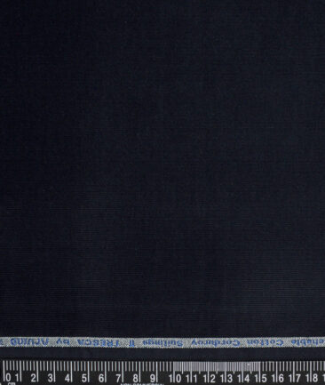 Arvind Tresca  Corduroy Cotton 26 Wales Stretchable Suiting Fabric (Dark Blue)