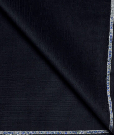 Arvind Tresca  Corduroy Cotton 26 Wales Stretchable Suiting Fabric (Dark Blue)