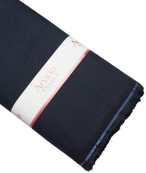 Arvind Tresca  Corduroy Cotton 26 Wales Stretchable Suiting Fabric (Dark Blue)