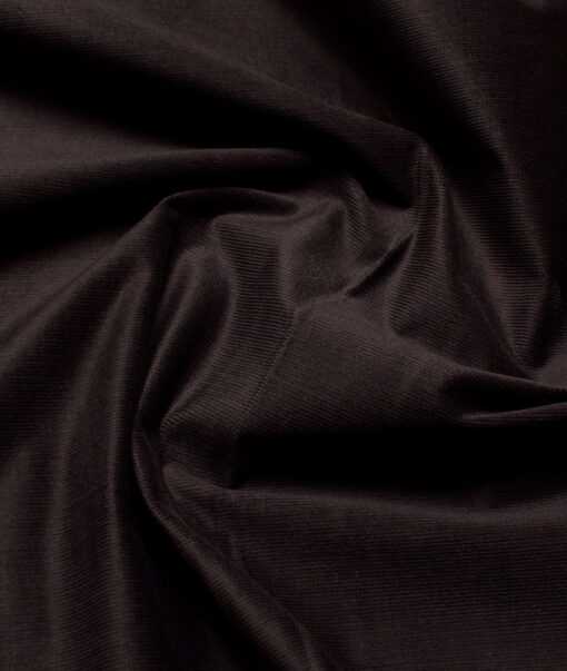 Arvind Tresca  Corduroy Cotton 26 Wales Stretchable Suiting Fabric (Dark Chocolate Brown)