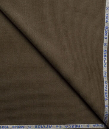 Arvind Tresca  Corduroy Cotton 18 Wales Stretchable Suiting Fabric (Dark Green)