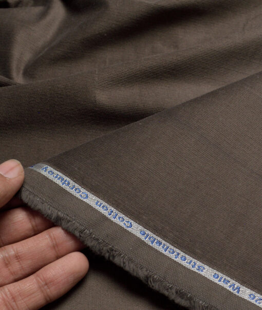 Arvind Tresca  Corduroy Cotton 26 Wales Stretchable Suiting Fabric (Dark Green)