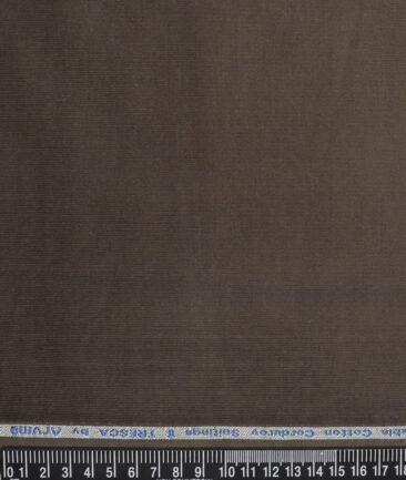 Arvind Tresca  Corduroy Cotton 26 Wales Stretchable Suiting Fabric (Dark Green)