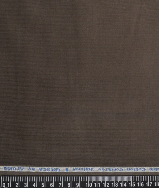Arvind Tresca  Corduroy Cotton 26 Wales Stretchable Suiting Fabric (Dark Green)