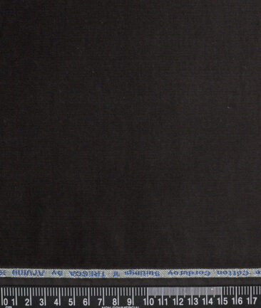 Arvind Tresca  Corduroy Cotton 26 Wales Stretchable Suiting Fabric (Dark Greyish Green)