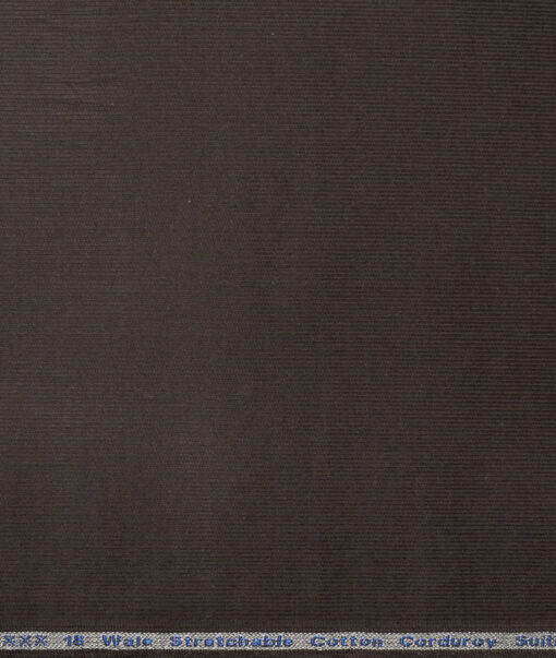 Arvind Tresca  Corduroy Cotton 18 Wales Stretchable Suiting Fabric (Greenish Grey)