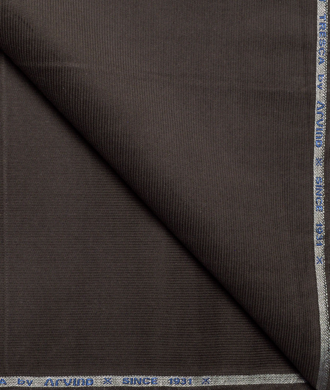 Arvind Tresca Corduroy Cotton 18 Wales Stretchable Suiting Fabric (Greenish Grey) Arvind Tresca Corduroy Cotton 18 Wales Stretchable Suiting Fabric (Greenish Grey)