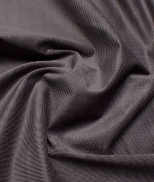 Arvind Tresca  Corduroy Cotton 26 Wales Stretchable Suiting Fabric (Grey)
