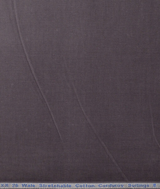 Arvind Tresca  Corduroy Cotton 26 Wales Stretchable Suiting Fabric (Grey)