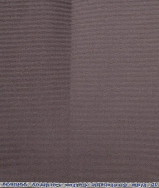 Arvind Tresca  Corduroy Cotton 18 Wales Stretchable Suiting Fabric (Light Grey)