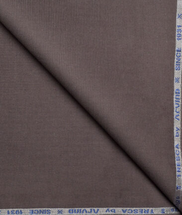 Arvind Tresca  Corduroy Cotton 18 Wales Stretchable Suiting Fabric (Light Grey)