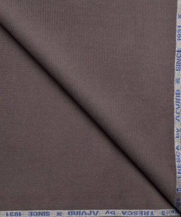 Arvind Tresca  Corduroy Cotton 18 Wales Stretchable Suiting Fabric (Light Grey)