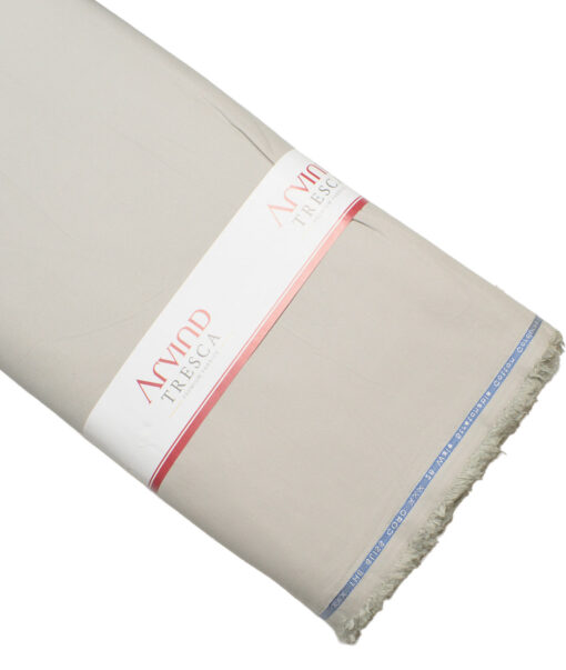 Arvind Tresca  Corduroy Cotton 26 Wales Stretchable Suiting Fabric (Light Pistachios Grey)