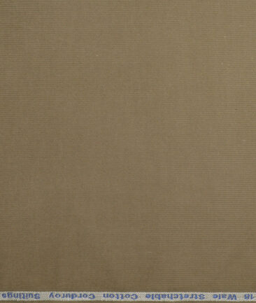 Arvind Tresca  Corduroy Cotton 18 Wales Stretchable Suiting Fabric (Muesli Green)