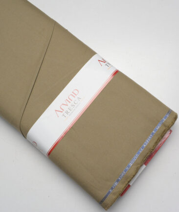 Arvind Tresca  Corduroy Cotton 18 Wales Stretchable Suiting Fabric (Muesli Green)