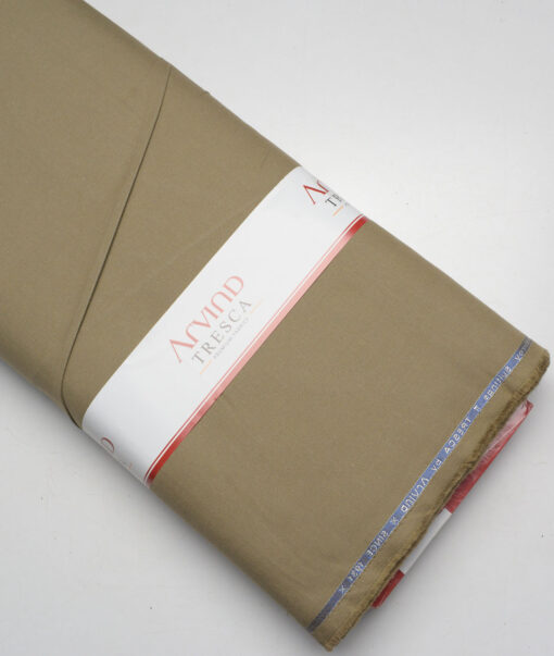 Arvind Tresca  Corduroy Cotton 18 Wales Stretchable Suiting Fabric (Muesli Green)