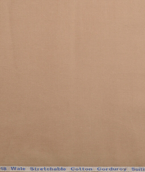 Arvind Tresca  Corduroy Cotton 18 Wales Stretchable Suiting Fabric (Sand Beige)