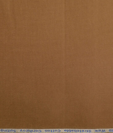 Arvind Tresca  Corduroy Cotton 18 Wales Stretchable Suiting Fabric (Tiger Orange)