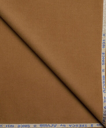 Arvind Tresca  Corduroy Cotton 18 Wales Stretchable Suiting Fabric (Tiger Orange)