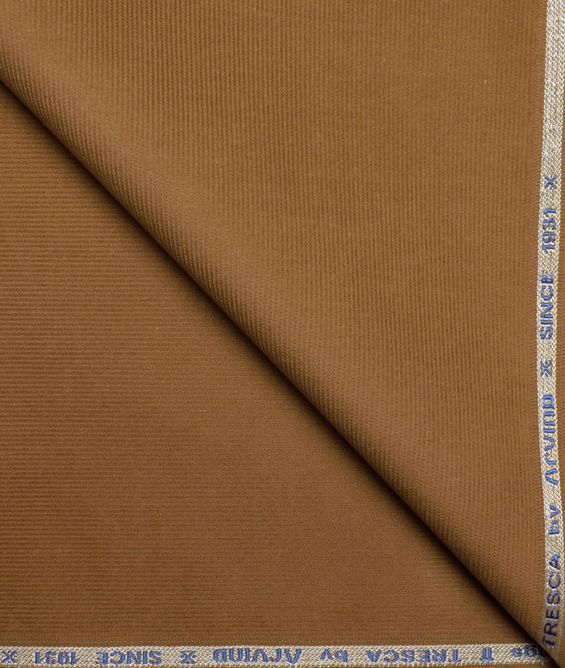 Arvind Tresca Corduroy Cotton 18 Wales Stretchable Suiting Fabric (Tiger Orange) Arvind Tresca Corduroy Cotton 18 Wales Stretchable Suiting Fabric (Tiger Orange)