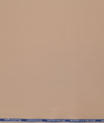 Arvind  Solids Premium Cotton Stretchable Trouser or Chinos Fabric (Brandy Beige)