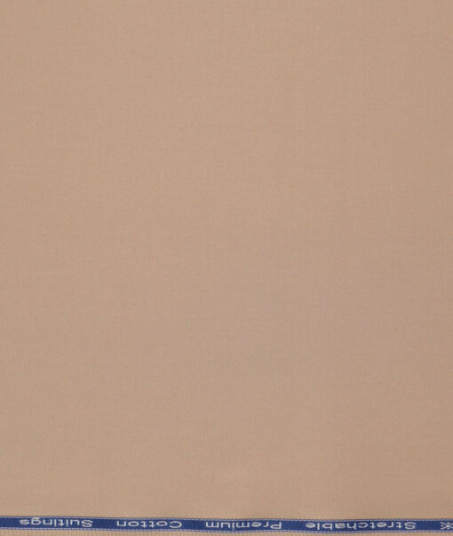 Arvind  Solids Premium Cotton Stretchable Trouser or Chinos Fabric (Brandy Beige)