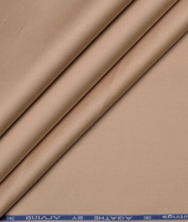 Arvind  Solids Premium Cotton Stretchable Trouser or Chinos Fabric (Brandy Beige)