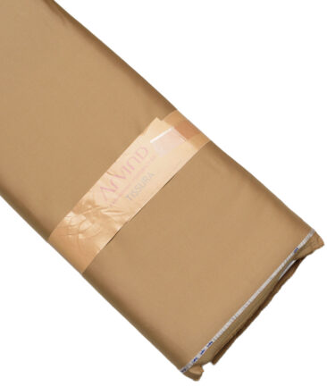 Arvind  Solids Premium Cotton Stretchable Trouser or Chinos Fabric (Fawn Beige)