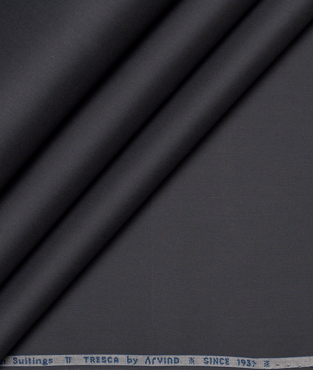 Arvind Tresca Solids Wrinkle Resistant Premium Cotton Stretchable Trouser or Chinos Fabric (Dark Grey) Arvind Tresca Solids Wrinkle Resistant Premium Cotton Stretchable Trouser or Chinos Fabric (Dark Grey)