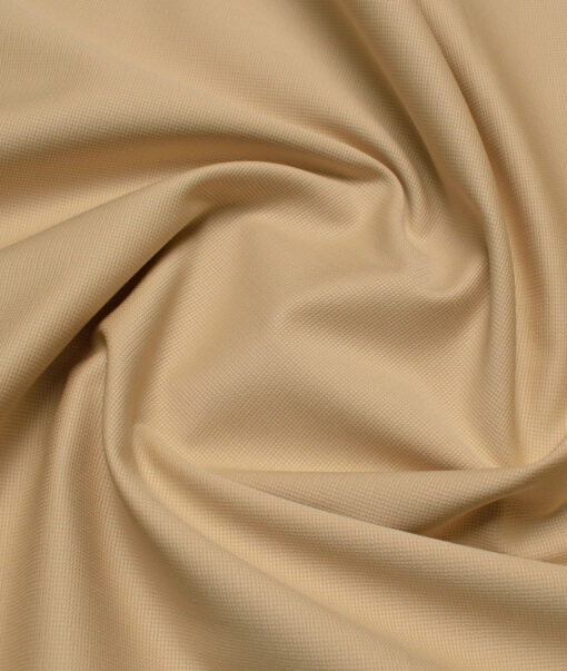 Arvind Tresca  Structured Cotton Stretchable Trouser or Chinos Fabric (Beige)