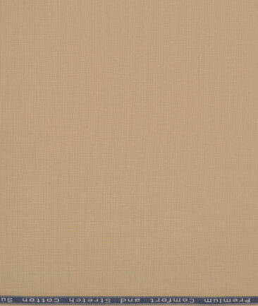 Arvind Tresca  Structured Cotton Stretchable Trouser or Chinos Fabric (Beige)