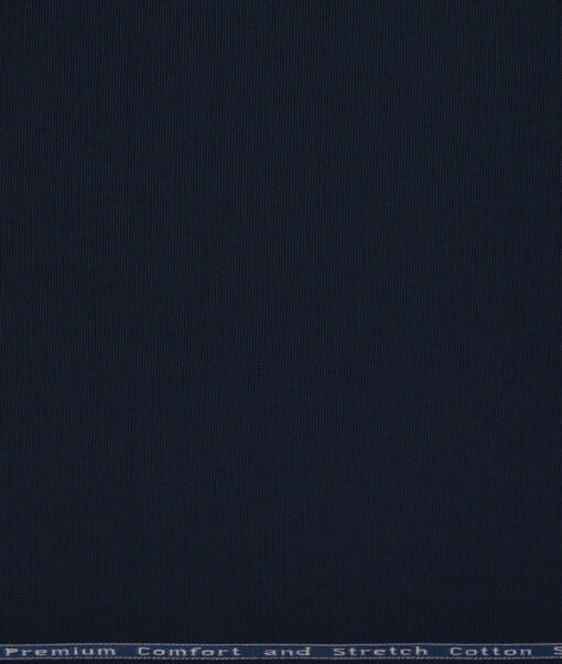 Arvind Tresca  Structured Cotton Stretchable Trouser or Chinos Fabric (Dark Royal Blue)