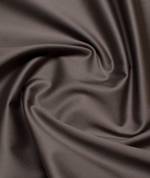 Arvind Tresca  Solids Cotton Stretchable Trouser or Chinos Fabric (Brownish Grey)