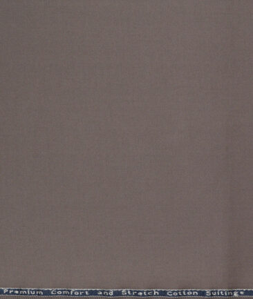 Arvind Tresca  Solids Cotton Stretchable Trouser or Chinos Fabric (Brownish Grey)