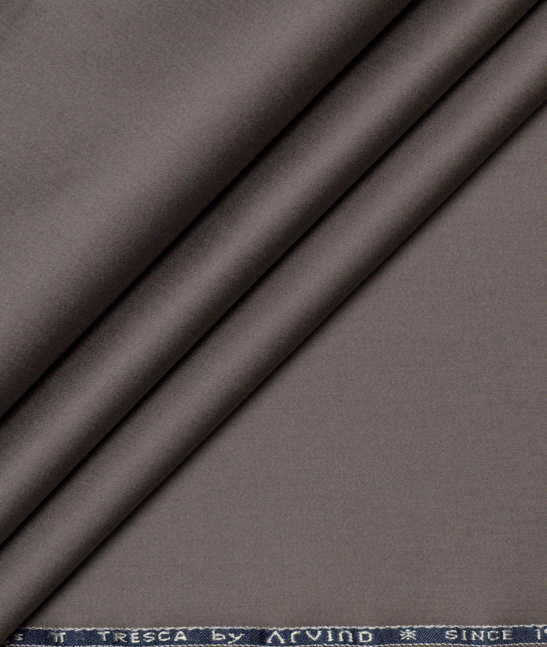Arvind Tresca Solids Cotton Stretchable Trouser or Chinos Fabric (Brownish Grey) Arvind Tresca Solids Cotton Stretchable Trouser or Chinos Fabric (Brownish Grey)