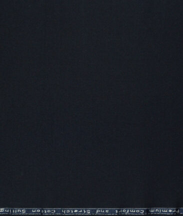 Arvind Tresca  Solids Cotton Stretchable Trouser or Chinos Fabric (Dark Navy Blue)