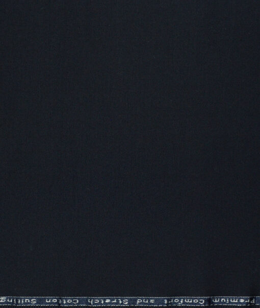 Arvind Tresca  Solids Cotton Stretchable Trouser or Chinos Fabric (Dark Navy Blue)