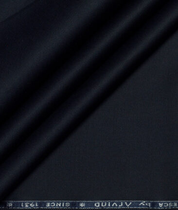 Arvind Tresca  Solids Cotton Stretchable Trouser or Chinos Fabric (Dark Navy Blue)