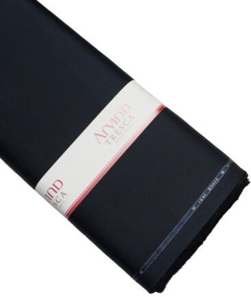 Arvind Tresca  Solids Cotton Stretchable Trouser or Chinos Fabric (Dark Navy Blue)